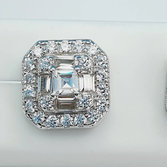 "925 Sterling Silver Cubic Zirconia Earrings, UU1P6A6101 - Picture 4 of 10